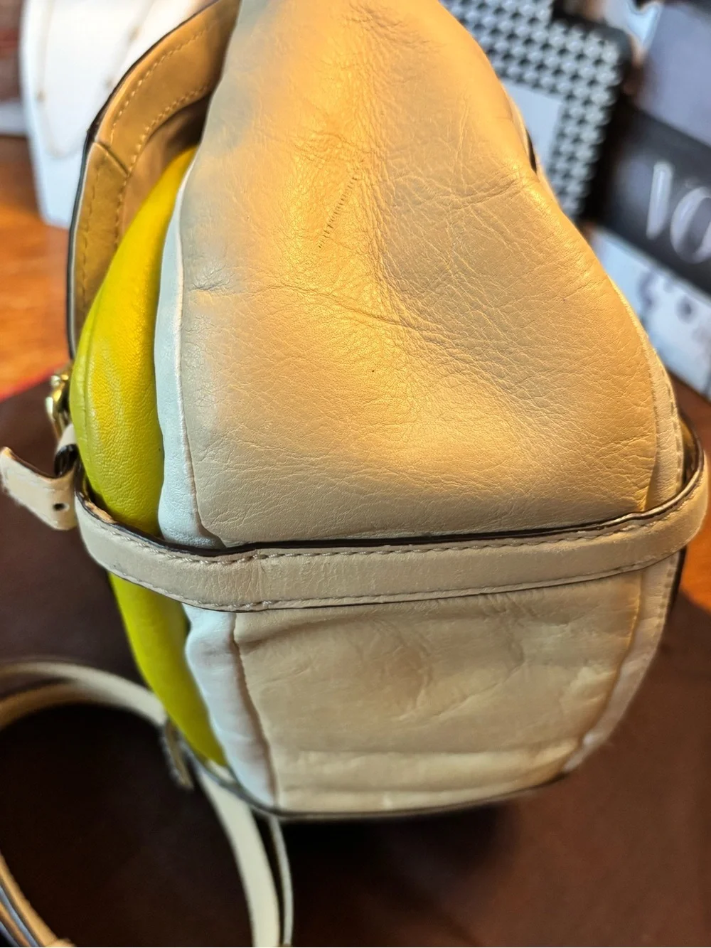 Coach Poppy Colorblock Leather Satchel Crossbody 22269
